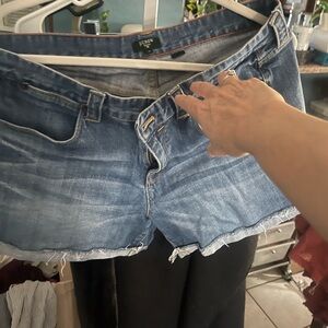 J. Crew Light Blue Frayed Hem Jean Shorts